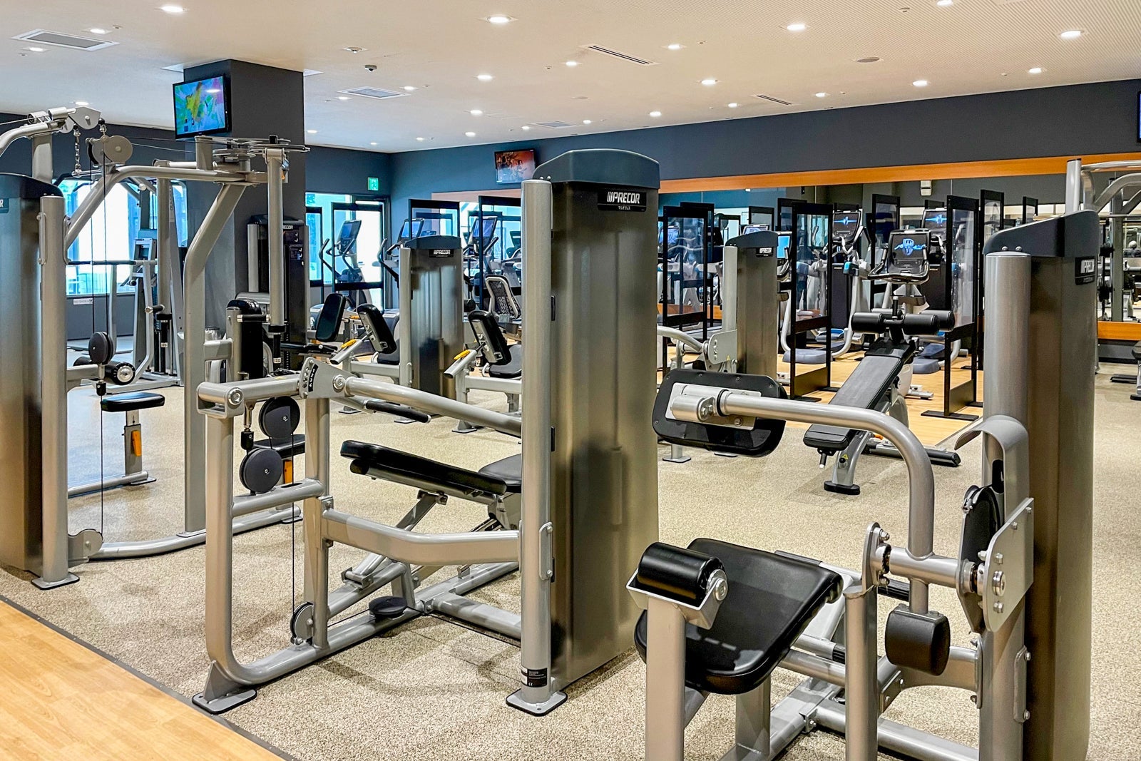 Workout machines in the fitness center