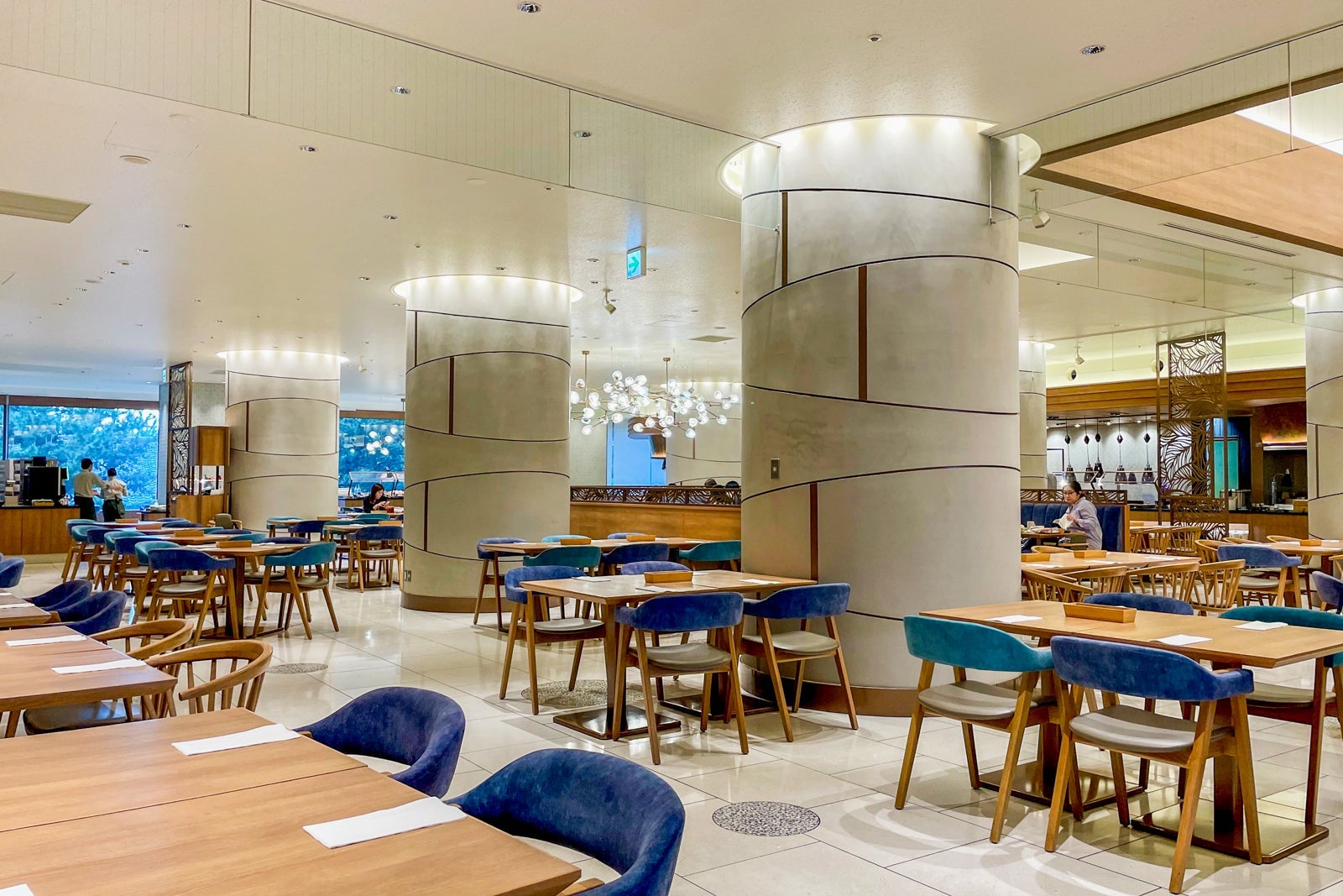 Hotel breakfast room.