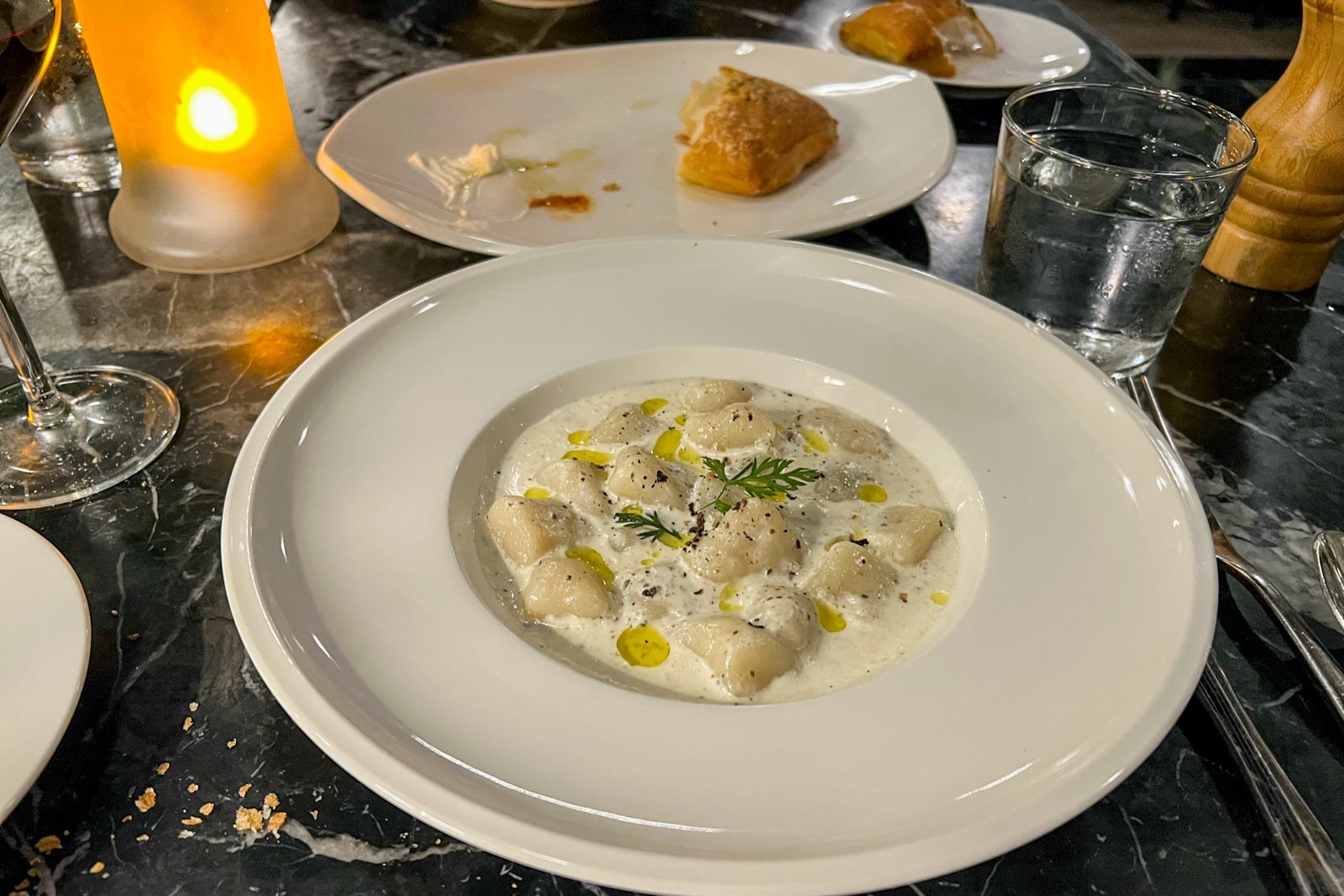 Gnocchi at Secrets Impression Moche Playa del Carmen