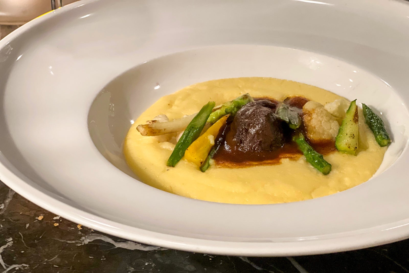 Allora short rib and polenta at Secrets Impression Moxche Playa del Carmen