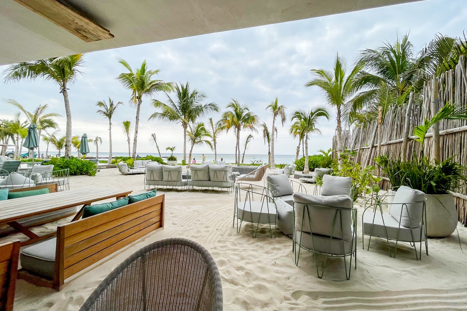 Outdoor dining at Seaside Beach Club at Secrets Impression Moxche Playa del Carmen