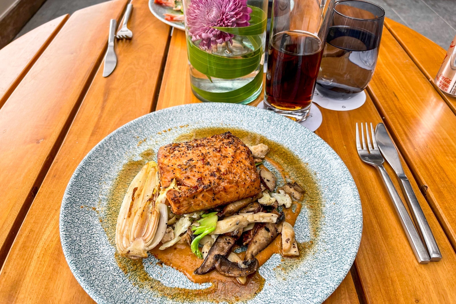 Grilled salmon at Ciele - Secrets Impression Moxche Playa del Carmen