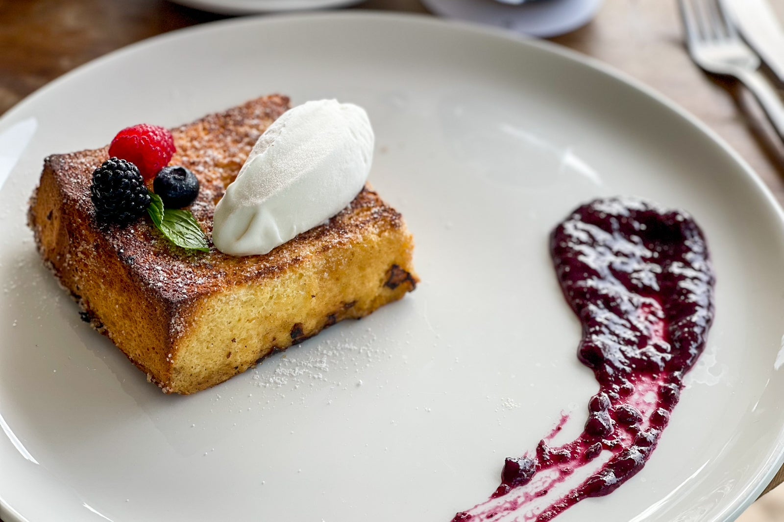 French toast at Seaside Beach Club Secrets Impression Moxche Playa del Carmen