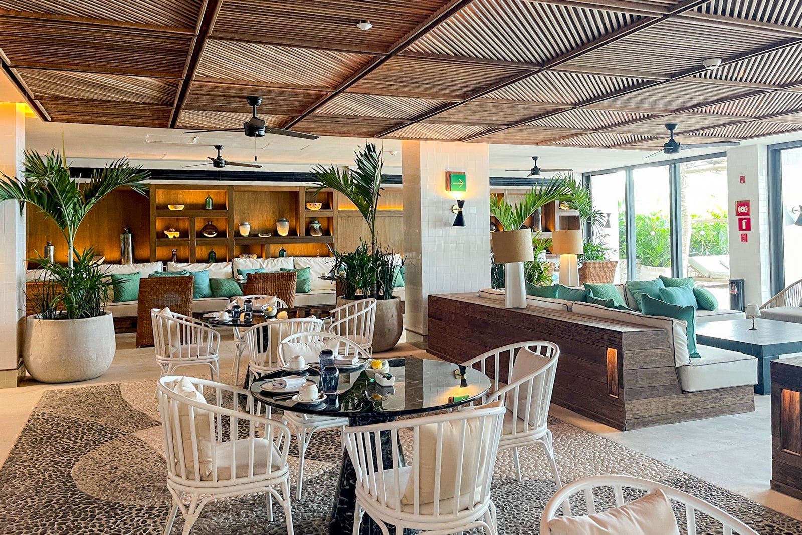 Seaside Beach Club dining room at Secrets Impression Moxche Playa del Carmen