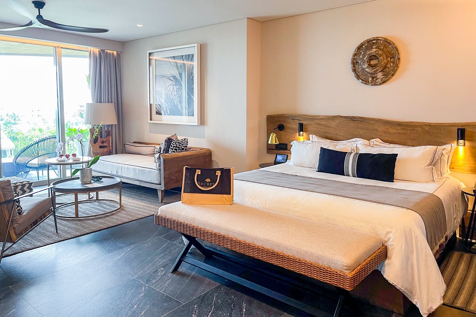 Bedroom and sitting room at Secrets Impression Moxche Playa del Carmen