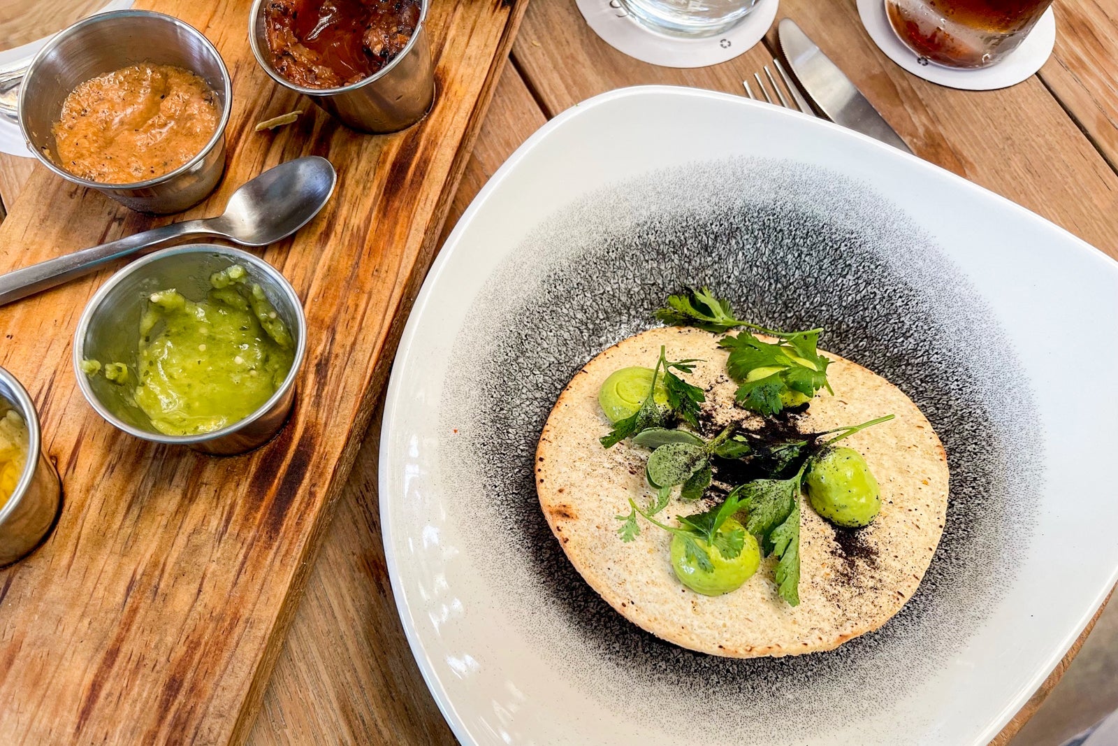 Blackened fish tostadas at Seasoul - Secrets Impression Moxche Playa del Carmen