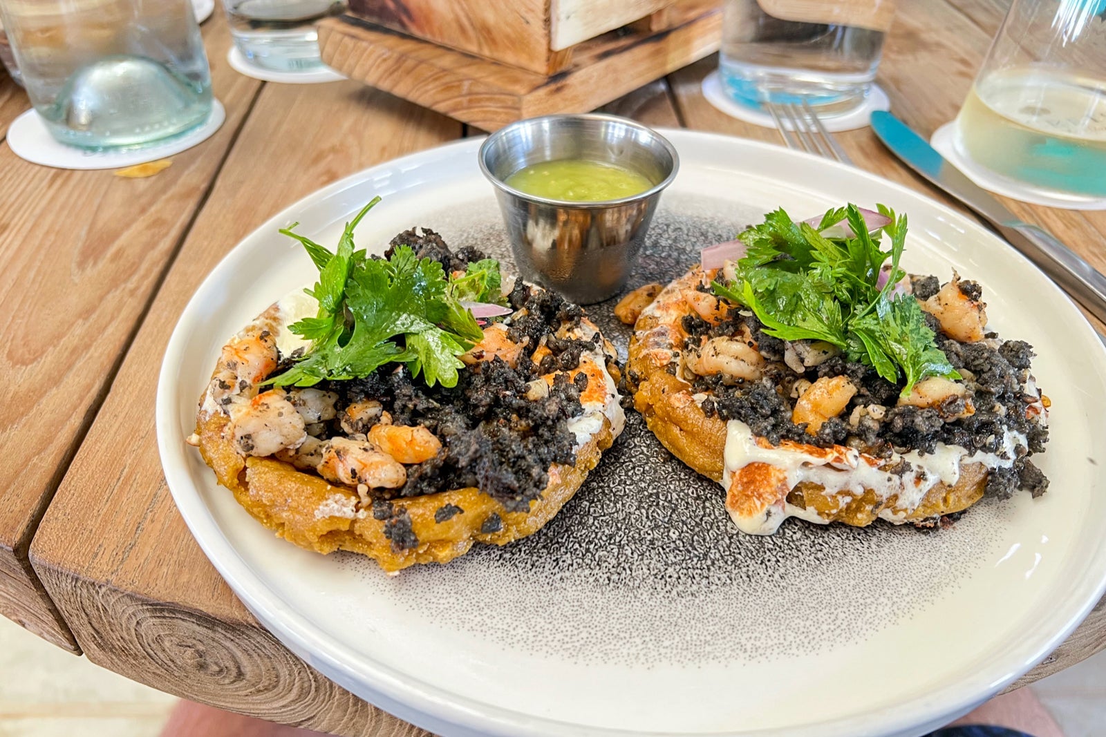 Shrimp sopes at Seasoul - Secrets Impression Moxche Playa del Carmen