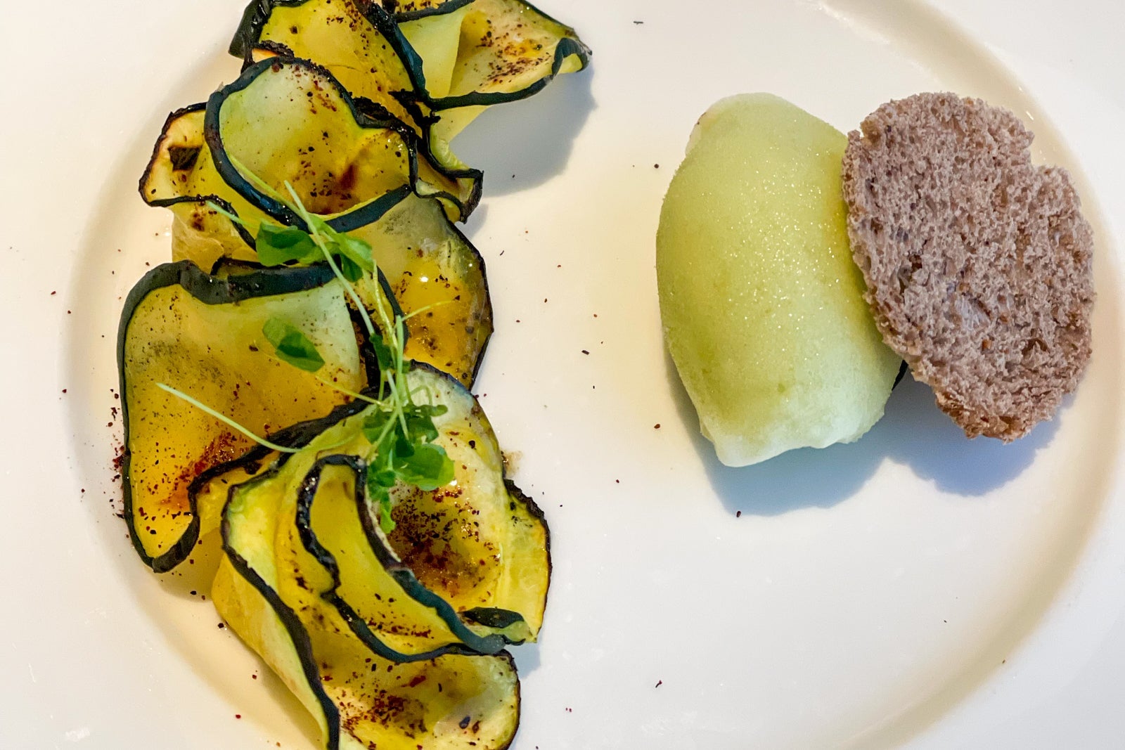 Pumpkin carpaccio. Teodoro at Secrets Impression Moxche