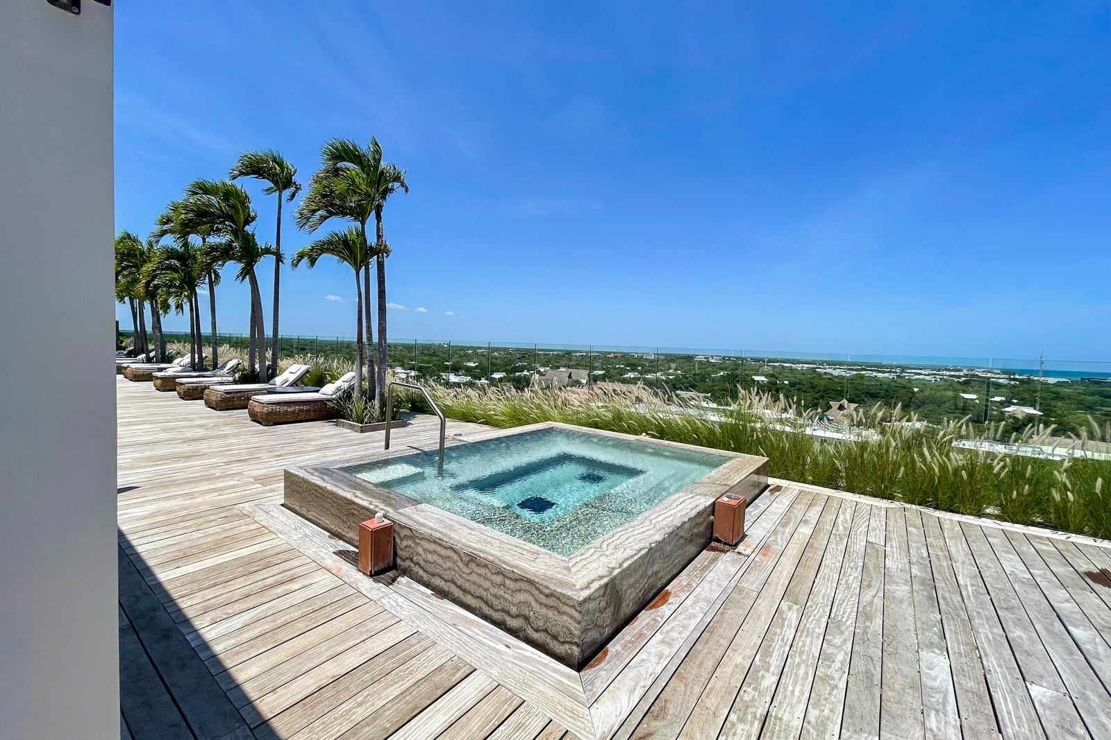 Hot tub on rooftop of Secrets Impression Moxche in Playa del Carmen