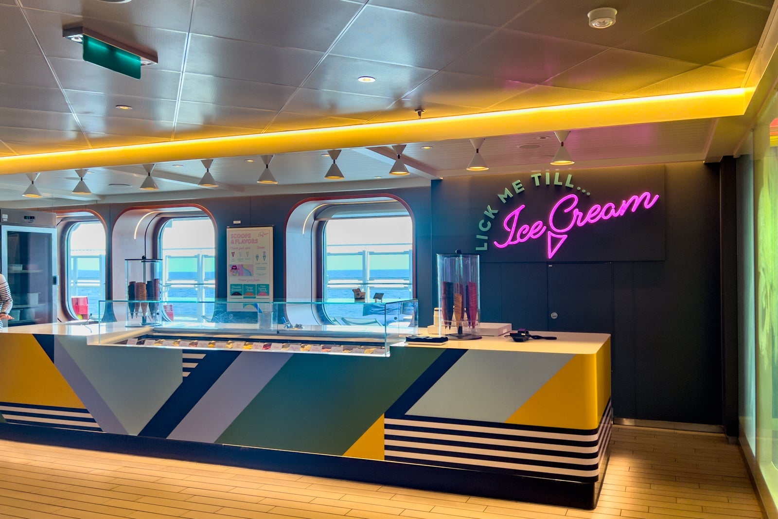 Ice Cream bar on Scarlet Lady