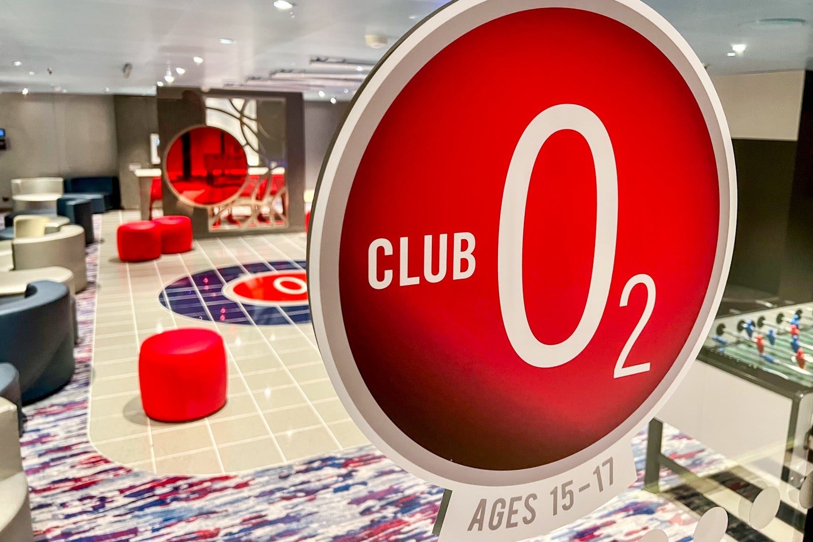 The Club O2 kids lounge on Carnival Venezia.