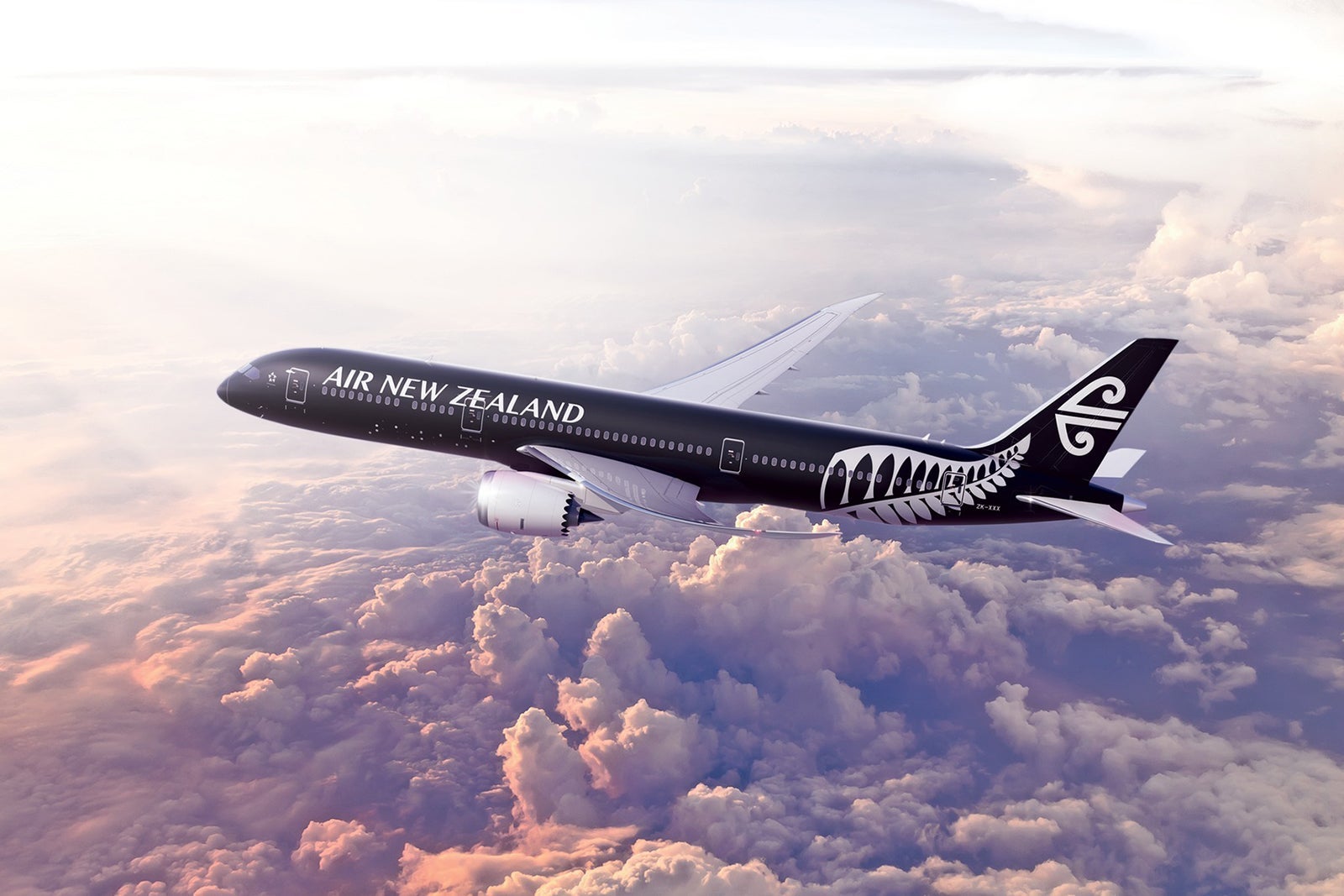 Air New Zealand plane in flighyt