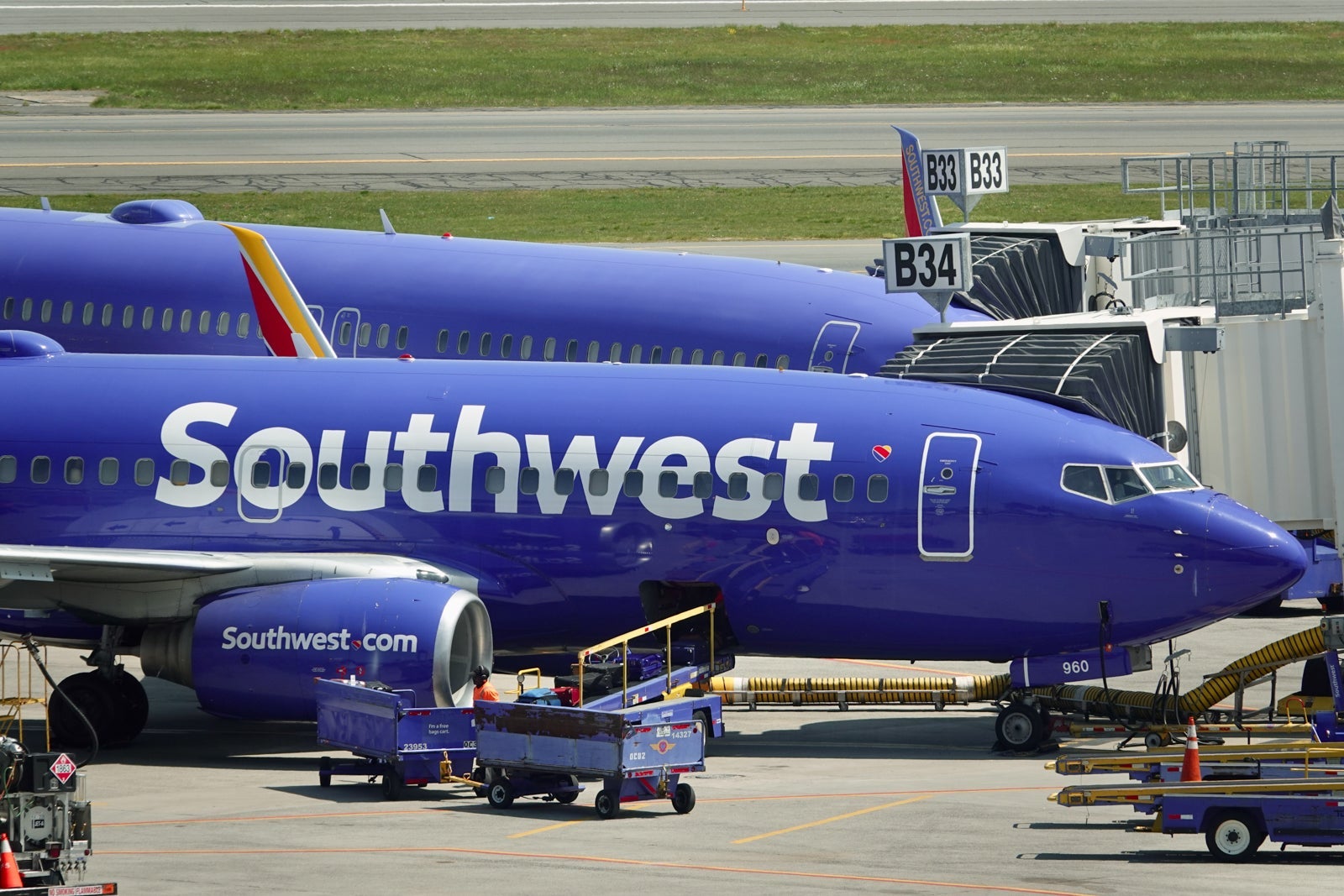 Southwest plane at gate