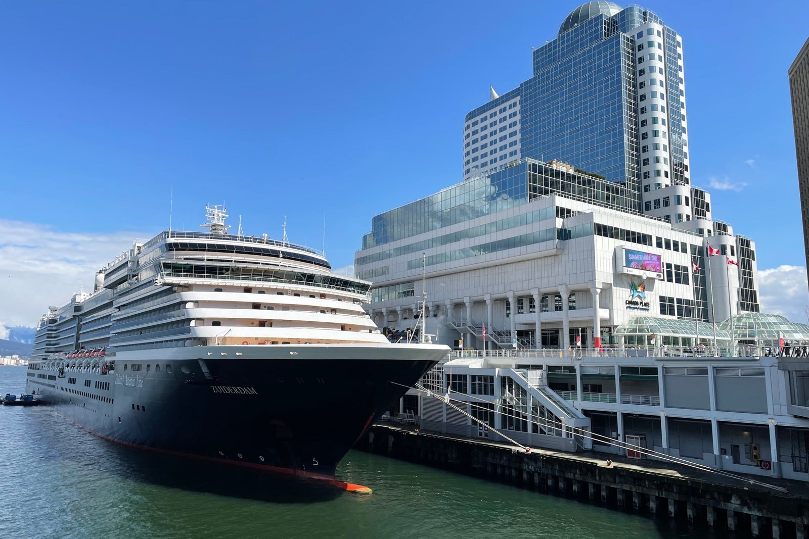 A Holland America ship docked