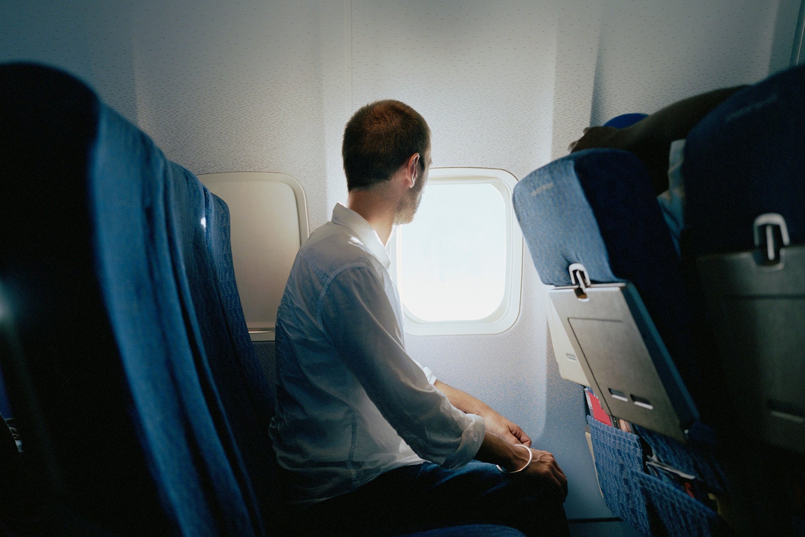 man on a plane