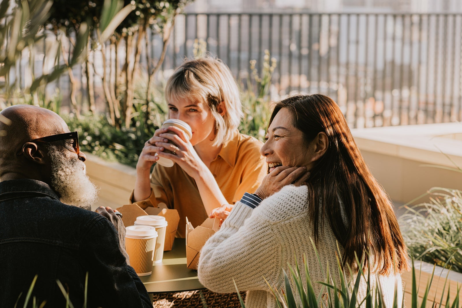 Friends drinking coffee