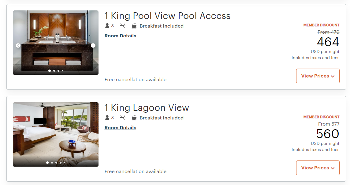IHG room types