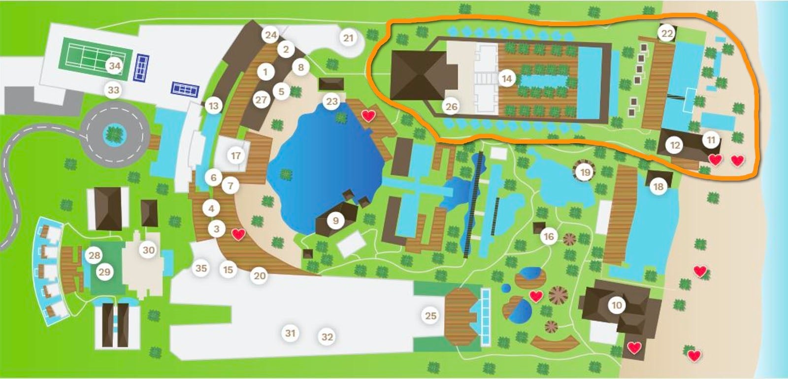 Secrets Impression Moxche Playa del Carmen resort map