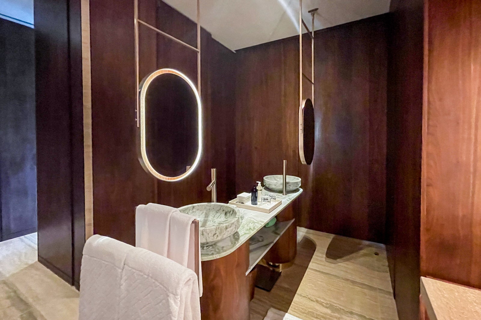 Dual bathroom sinks in the Grand Luxe. St. Regis Kanai Resort, Riviera Maya