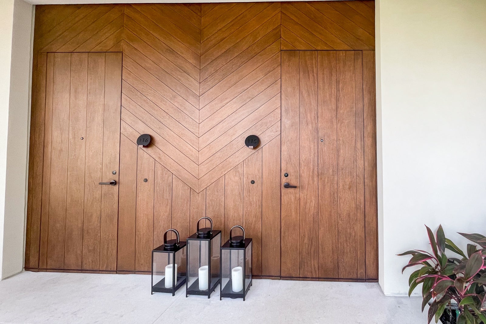 Room entry door at The St. Regis Kanai Resort, Riviera Maya