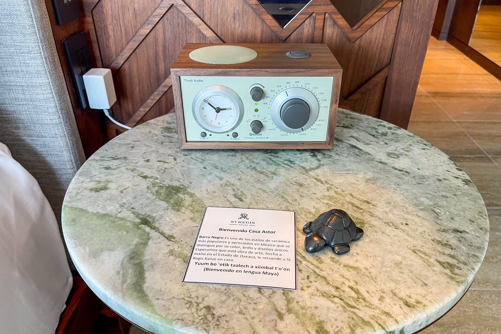 Bedside table at The St. Regis Kanai Resort, Riviera Maya