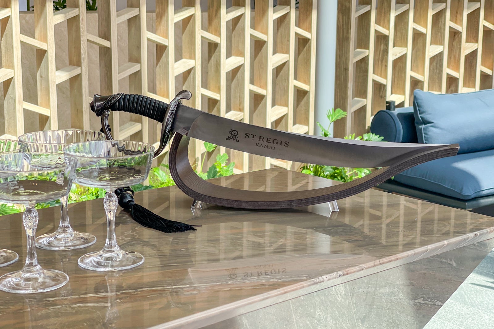 Champagne saber. St. Regis Kanai Resort, Riviera Maya