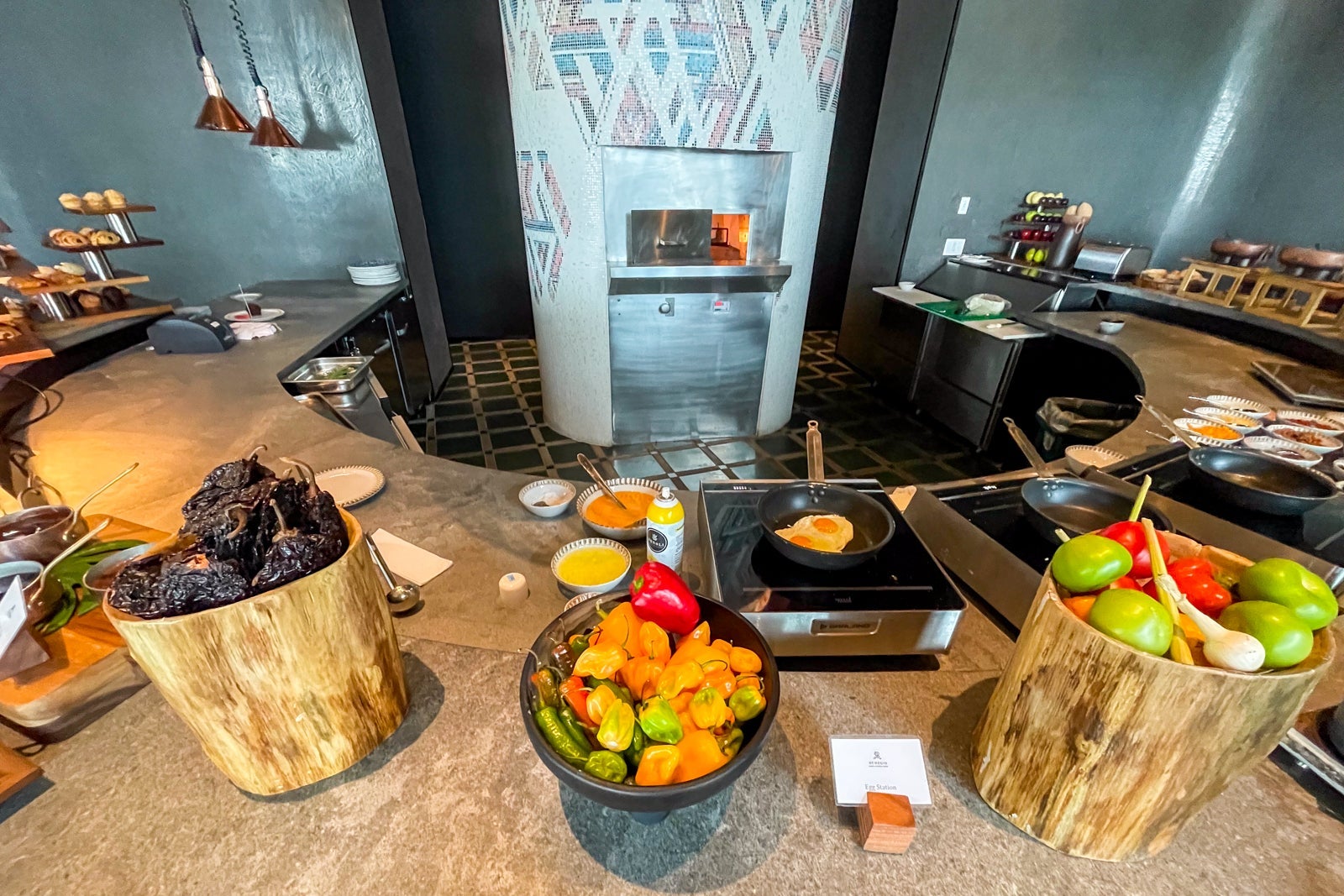 Eggs cooked to order at breakfast. St. Regis Kanai Resort, Riviera Maya