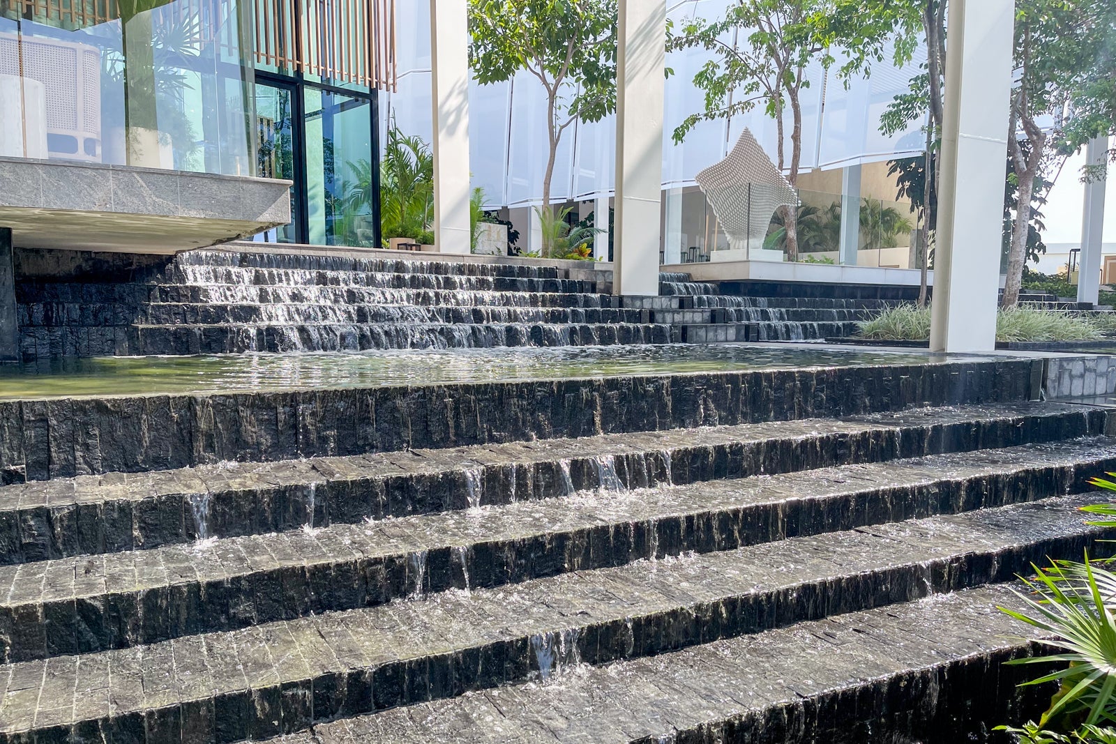 Water feature at The St. Regis Kanai Resort, Riviera Maya