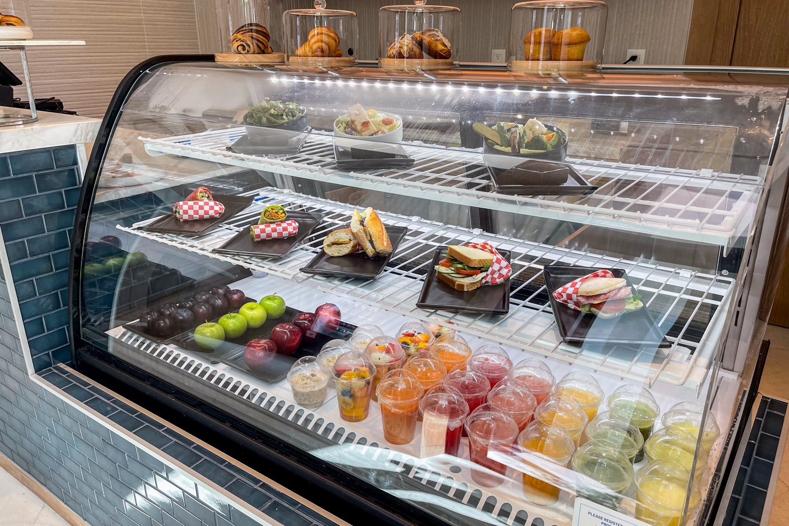 Grab-and-go deli case at The St. Regis Kanai Resort, Riviera Maya