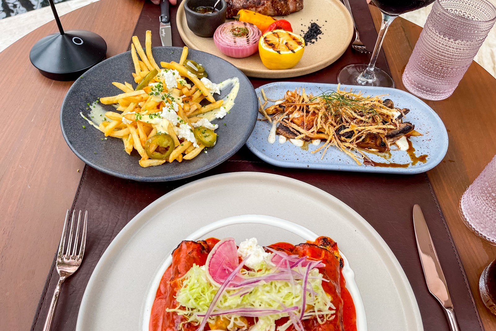 4 dishes from Toro's dinner menu. St. Regis Kanai Resort, Riviera Maya