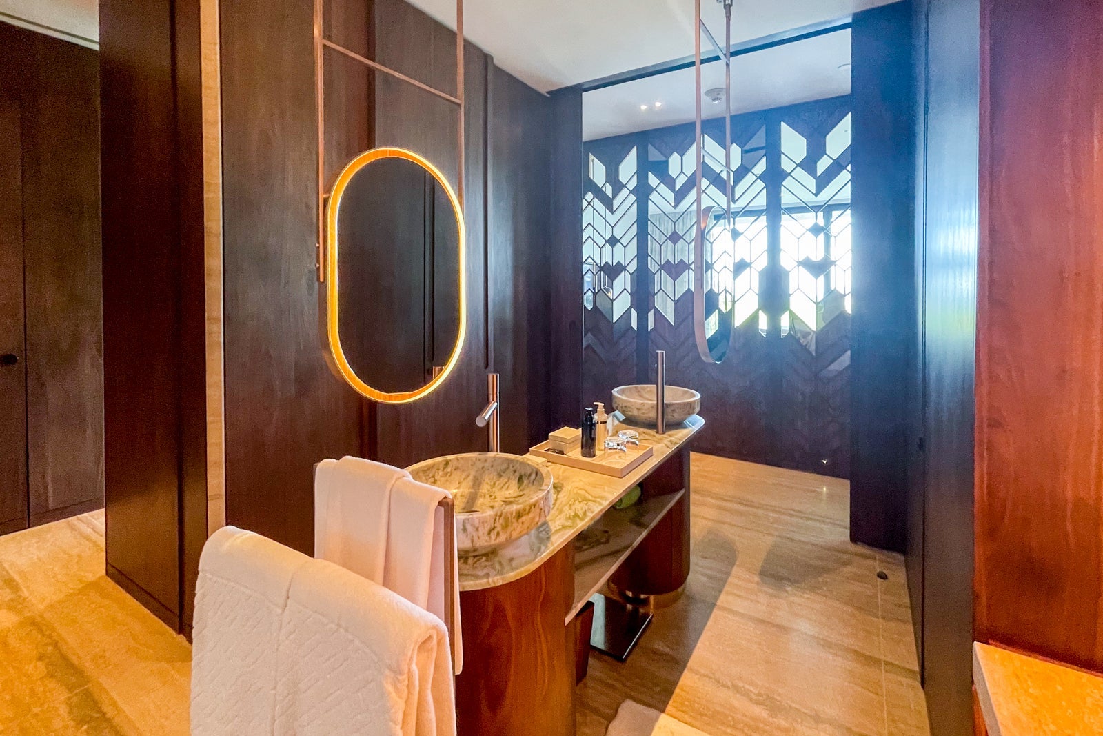 Dual bathroom sinks in the Grand Luxe. St. Regis Kanai Resort, Riviera Maya