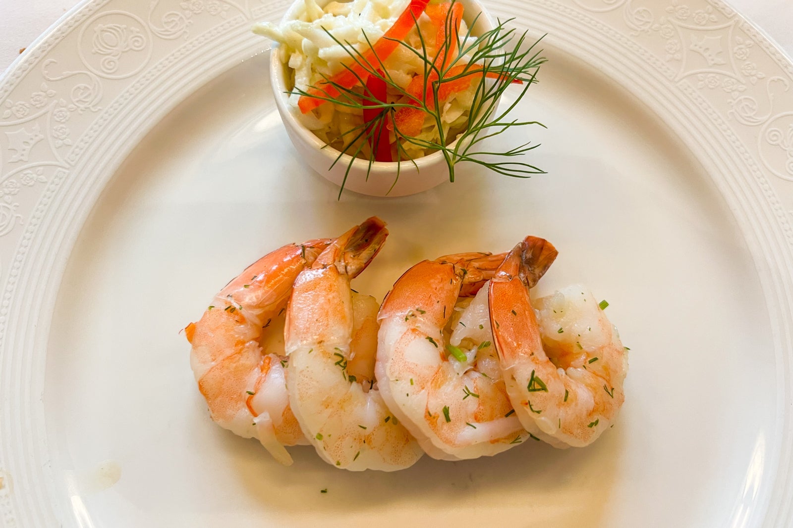 Shrimp appetizer at Triton's