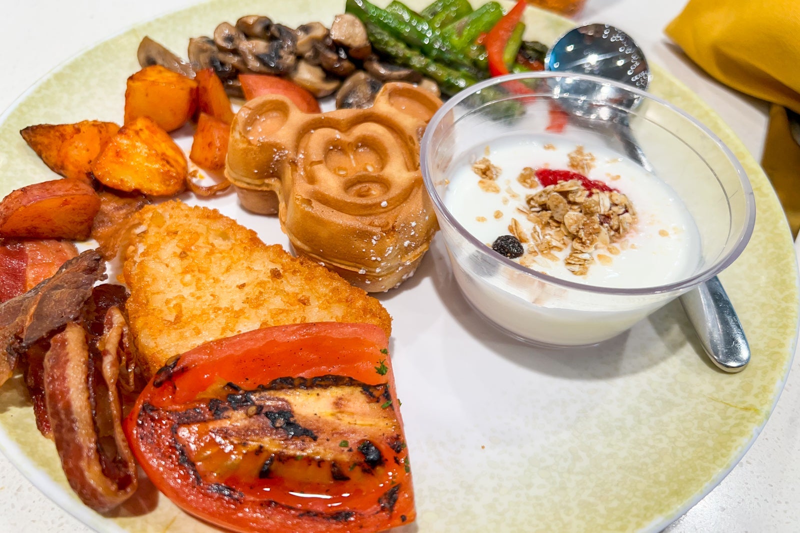 Mickey waffles on Disney Wonder cruise ship