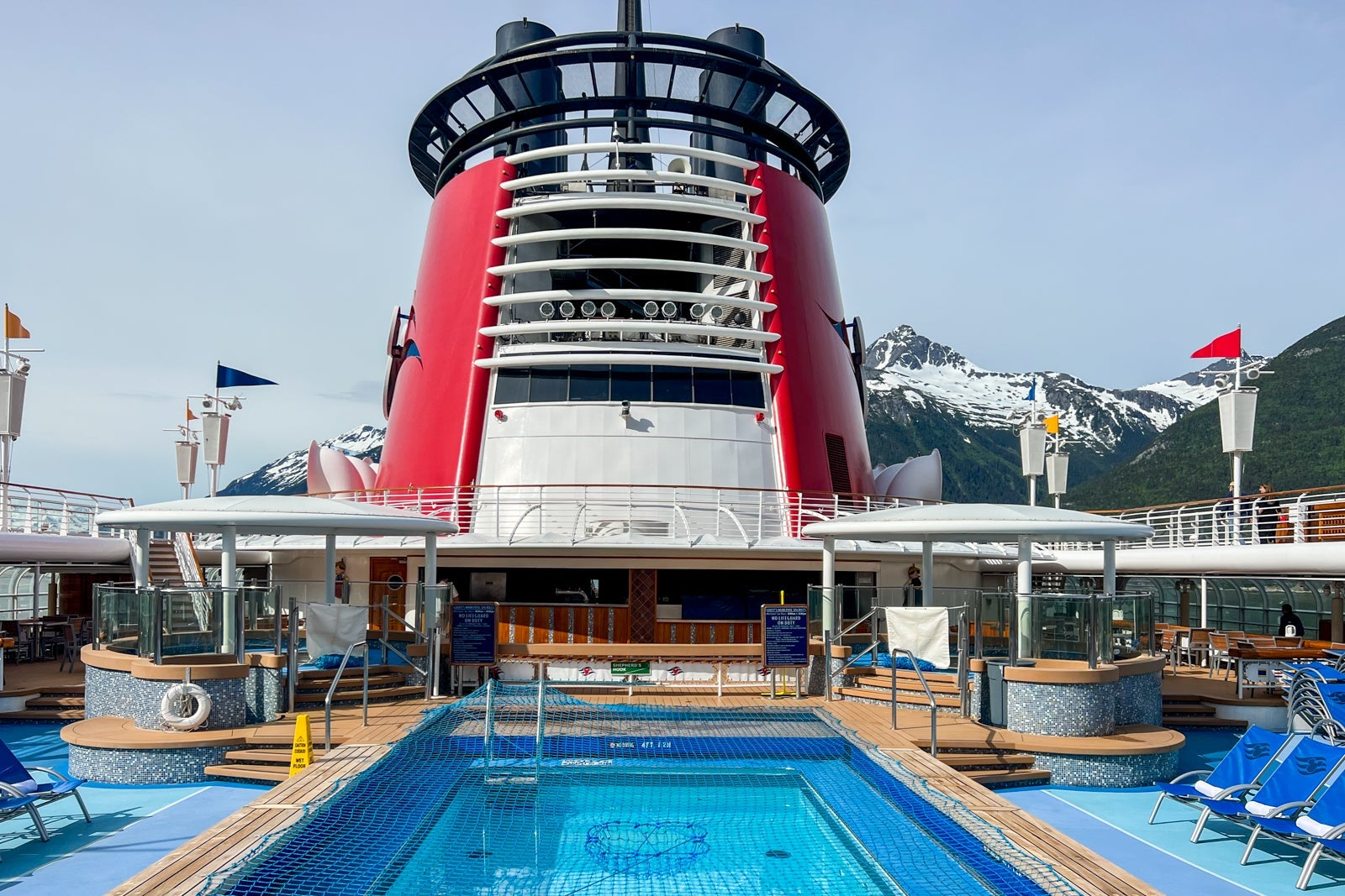 Main pool on Disney Wonder.