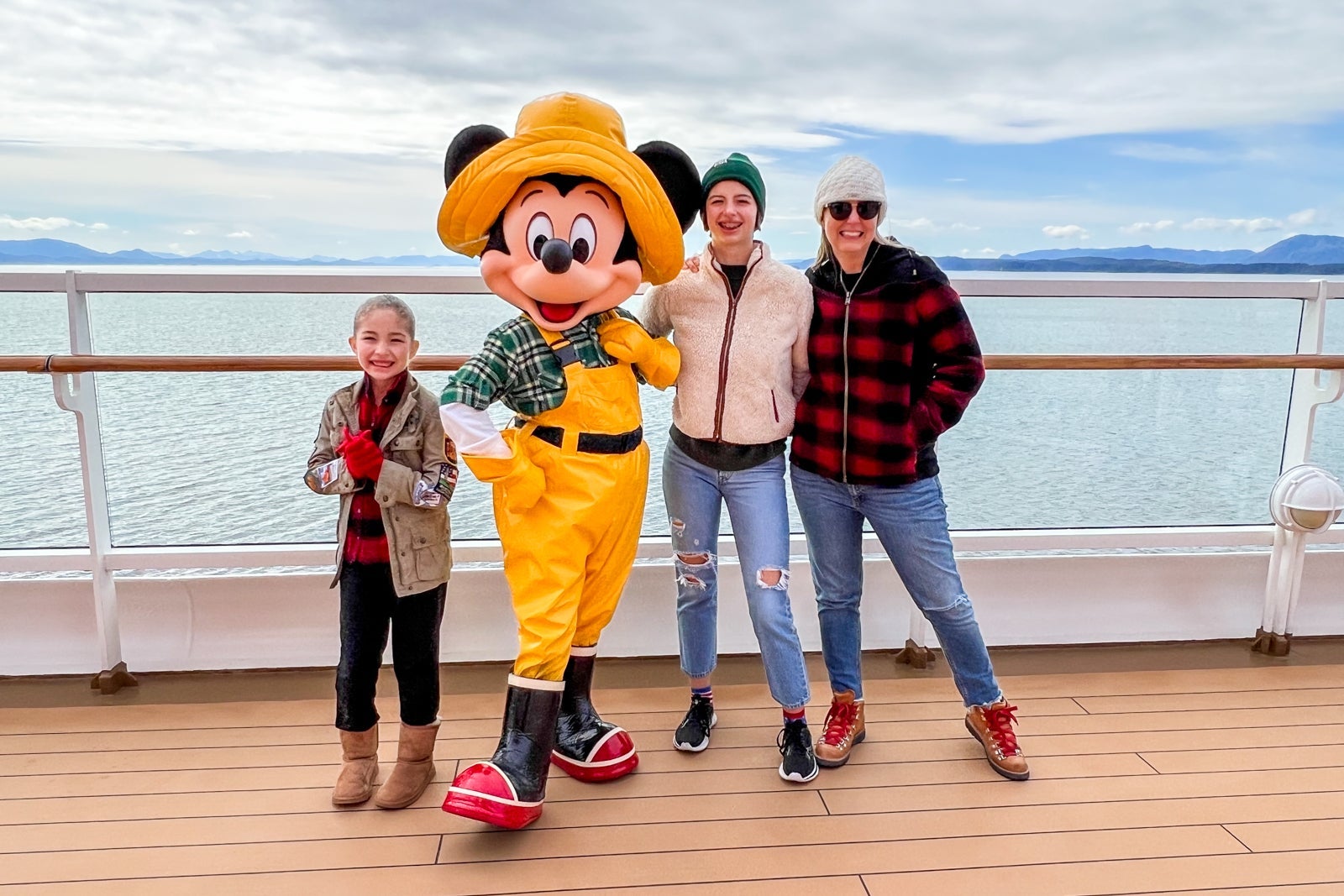 Mickey in his Alaska outfit on Disney Wonder