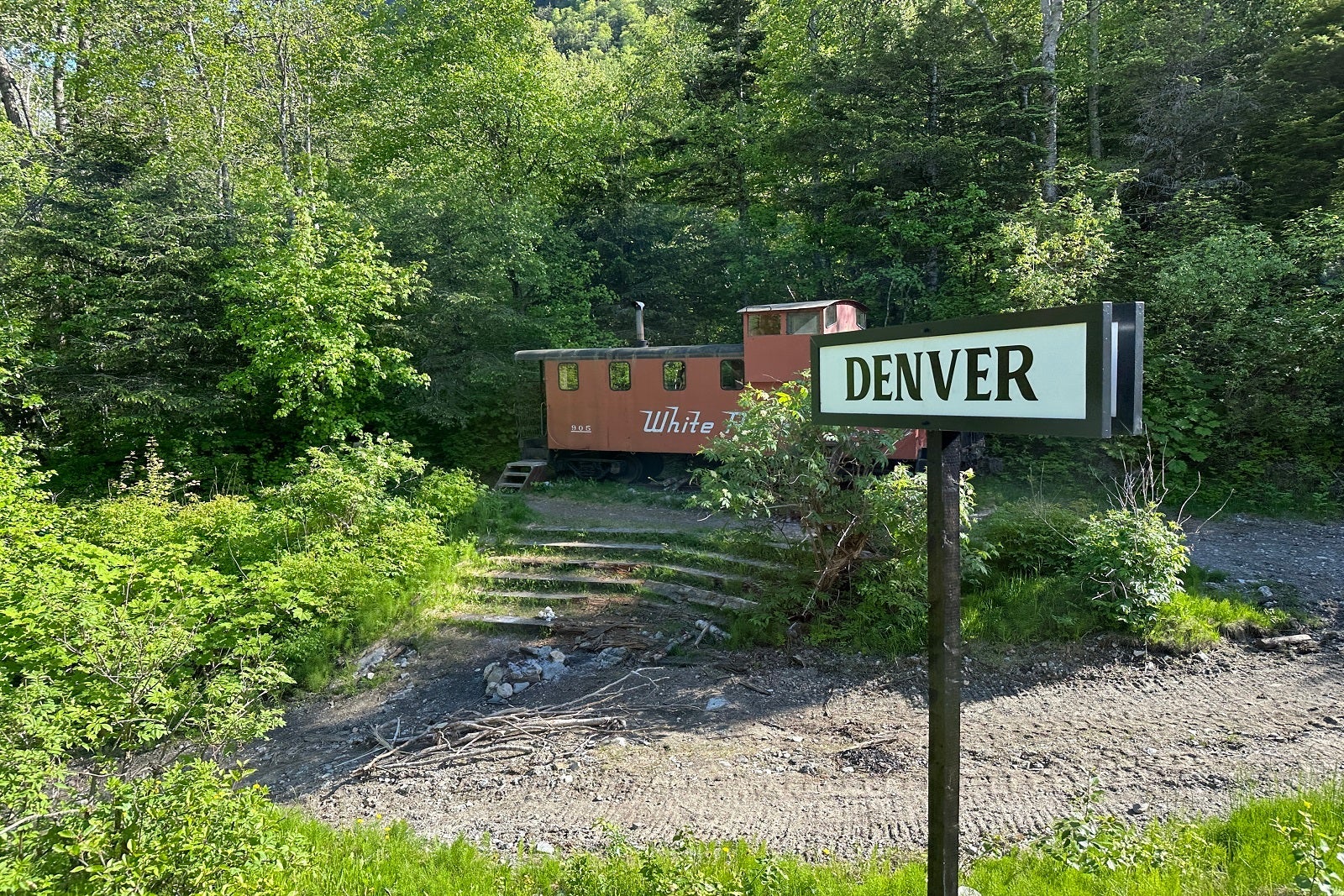 A donated caboose at Denver, along the White Pass and Yukon Route, is now rented as an Airbnb. 