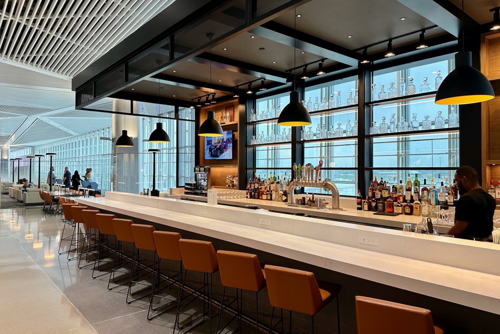 Bar at a United Club