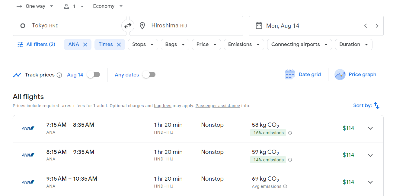 Google flights