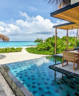 Beach villa at Hilton Maldives Amingiri