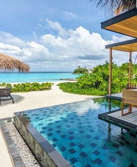 Beach villa at Hilton Maldives Amingiri