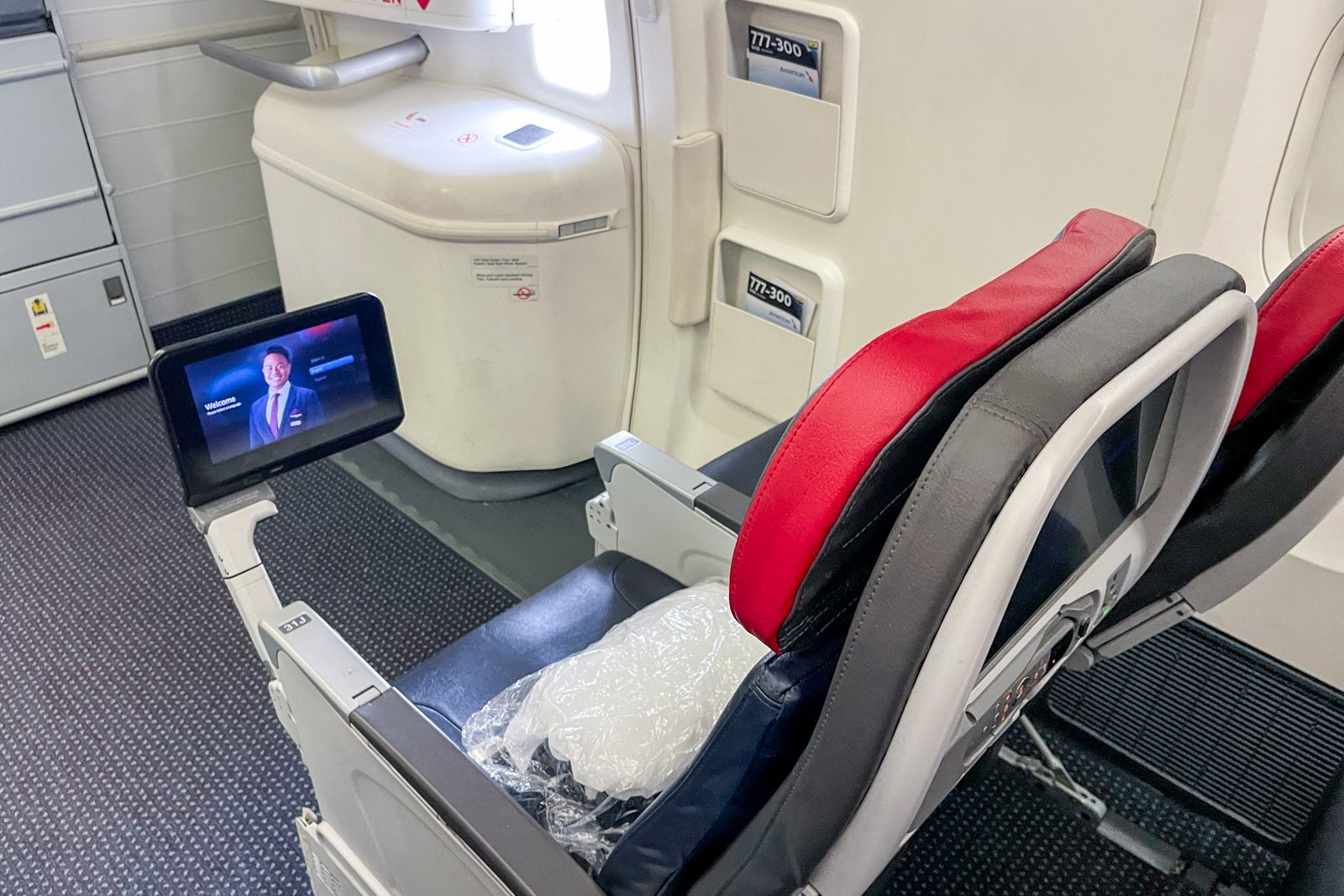 American Airlines Boeing 777-300ER exit row