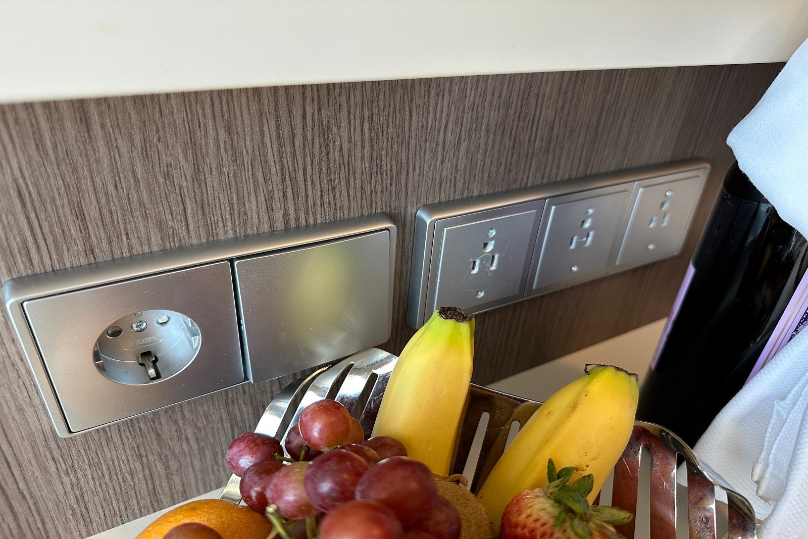 Electrical outlets on a cruise ship