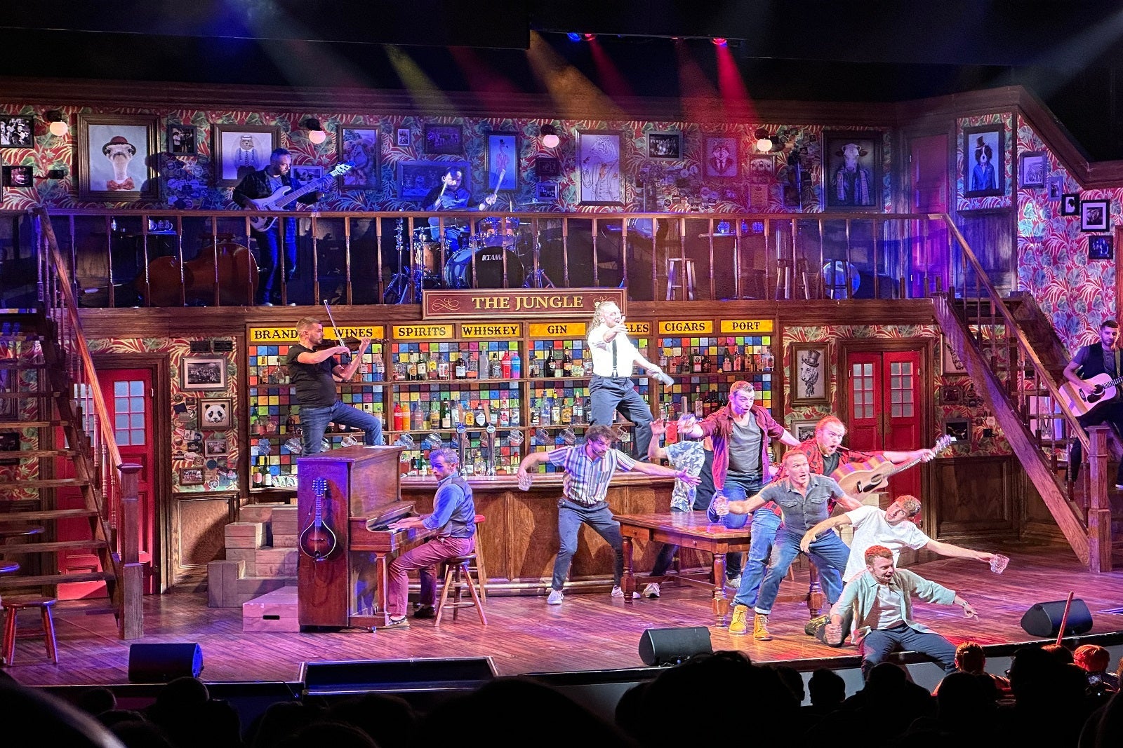 The cast of "Choir of Man" performing on a cruise ship