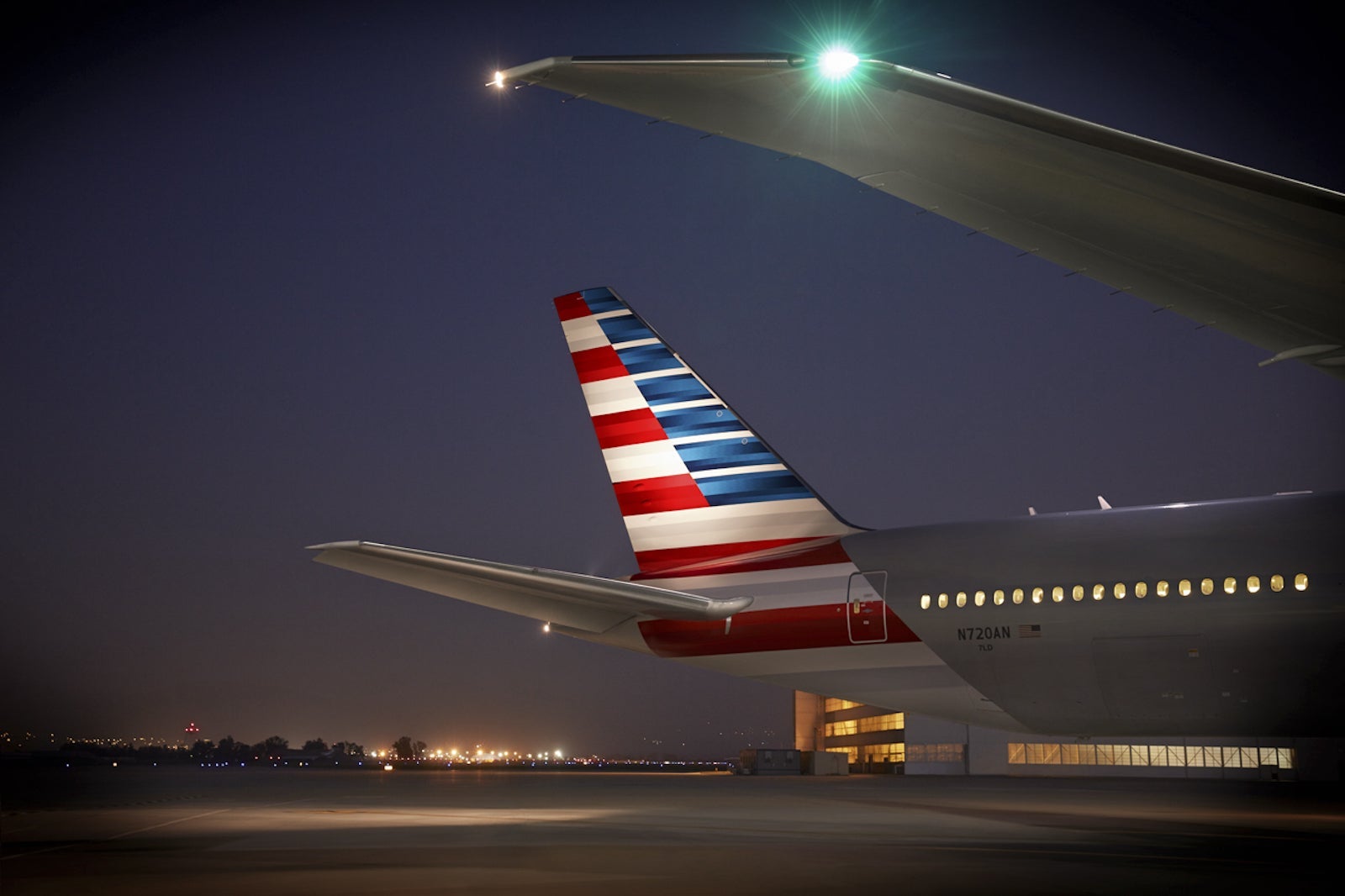 An American Airlines plane on the tarmac