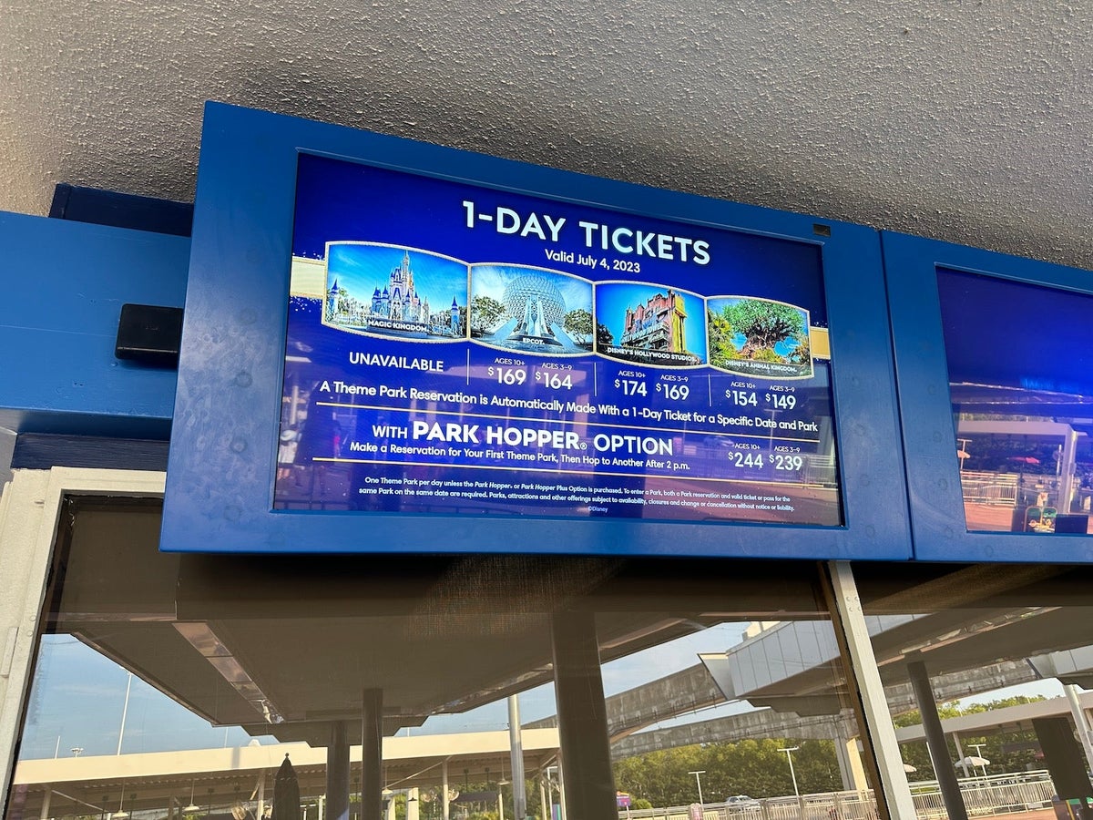 Disney World ticket prices