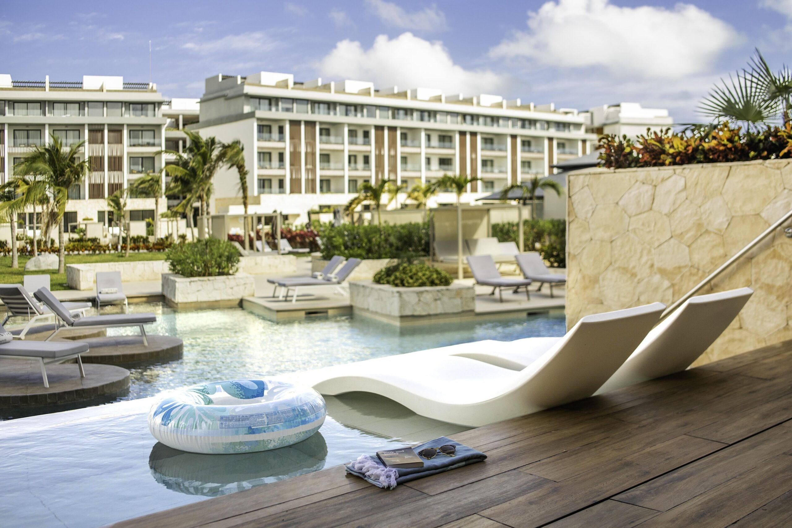 The grounds of the all-inclusive Majestic Elegance Costa Mujeres resort in Mexico