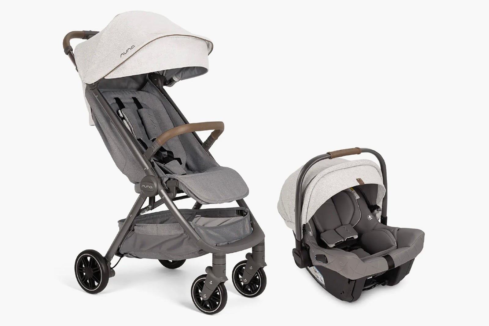 stroller and car seat