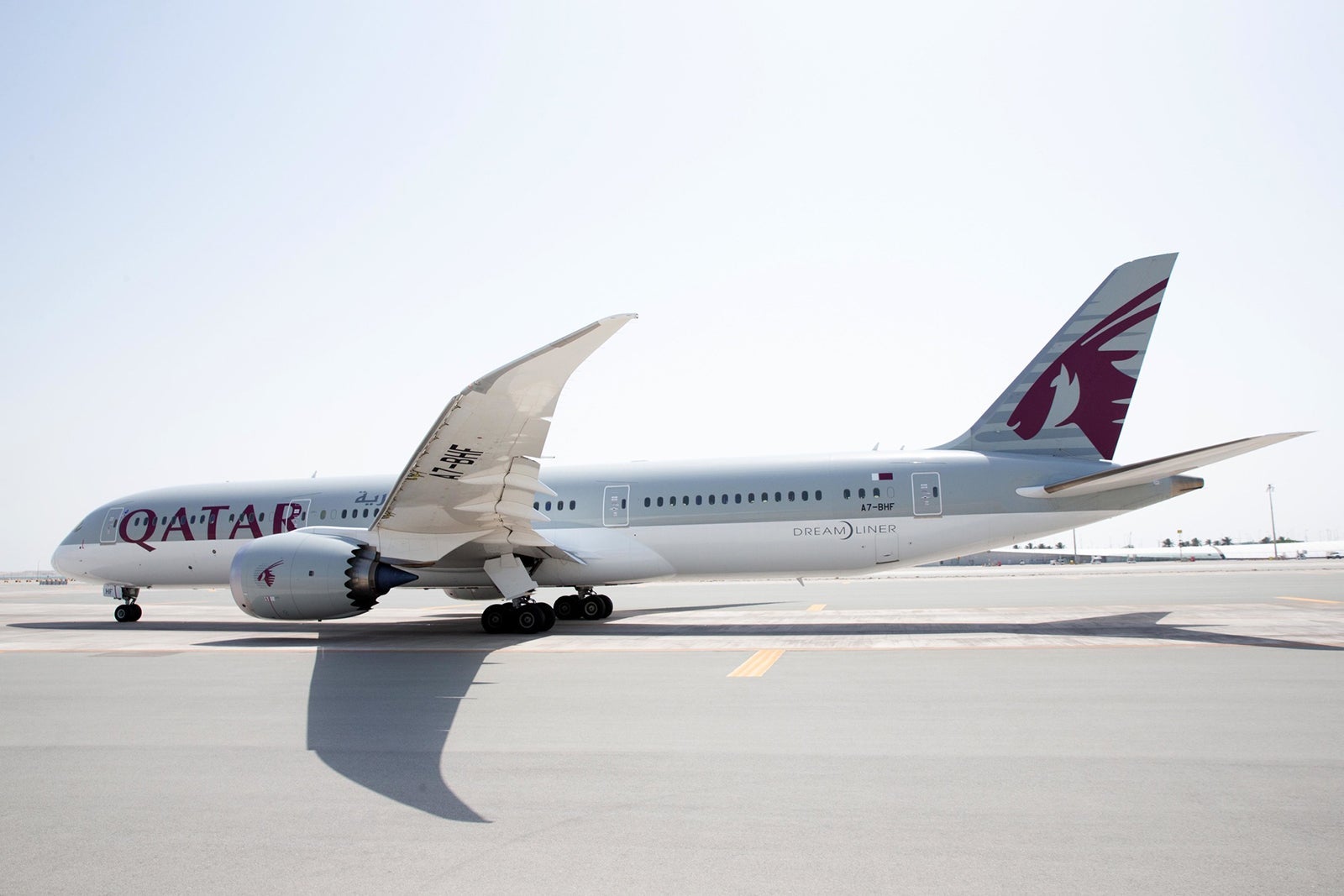 Qatar Airways A350 on runway