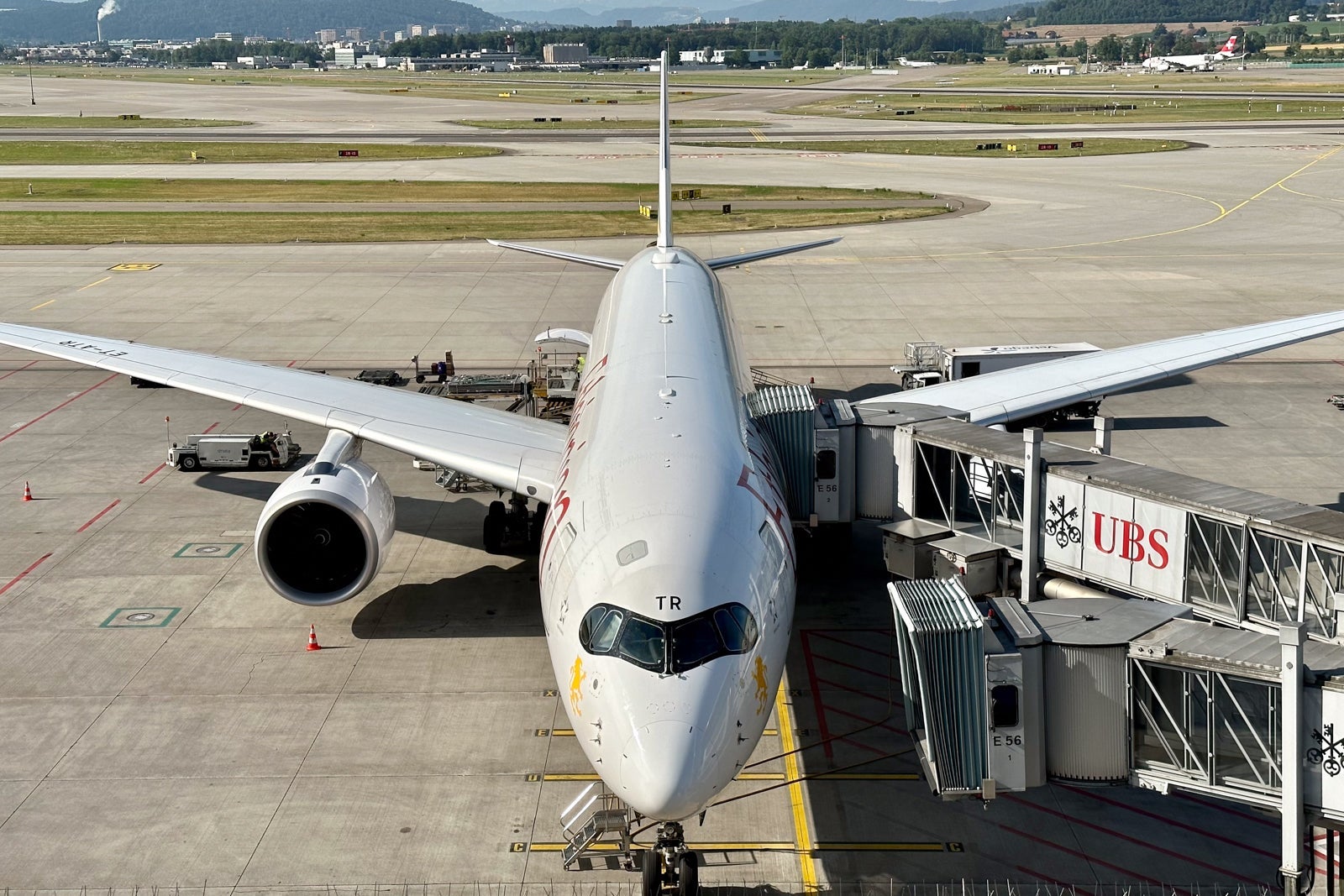 plane on runway