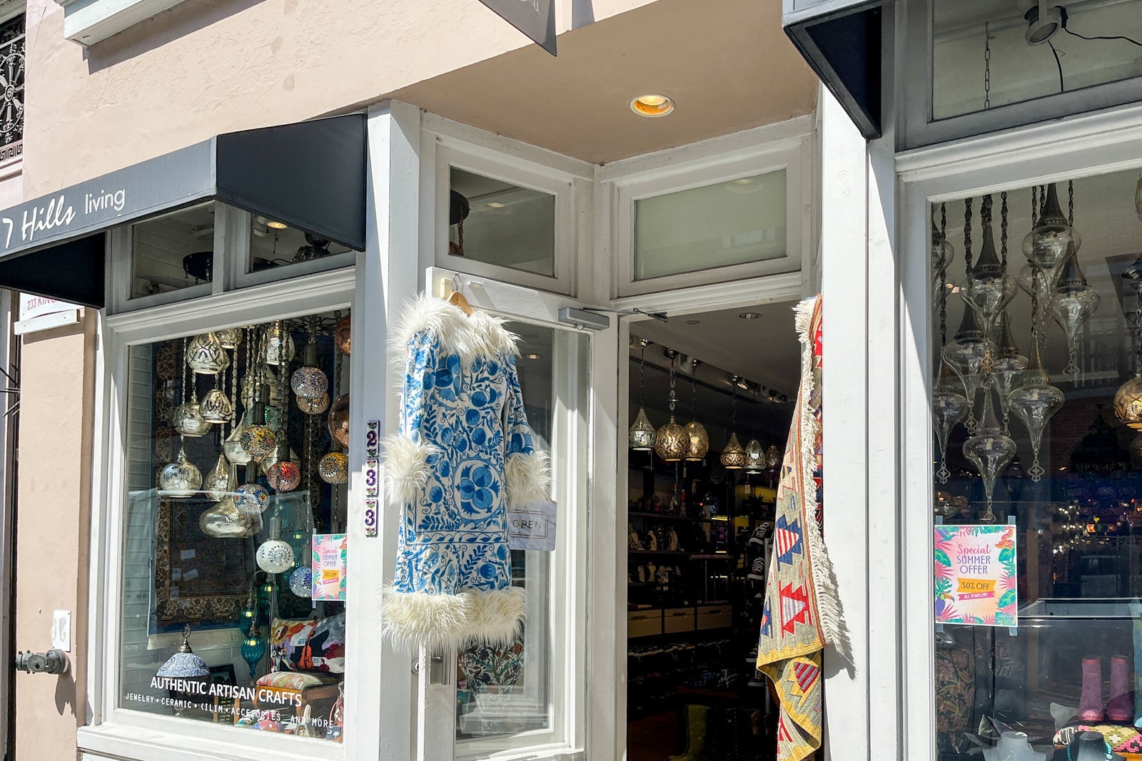 Shopping along King Street in Charleston